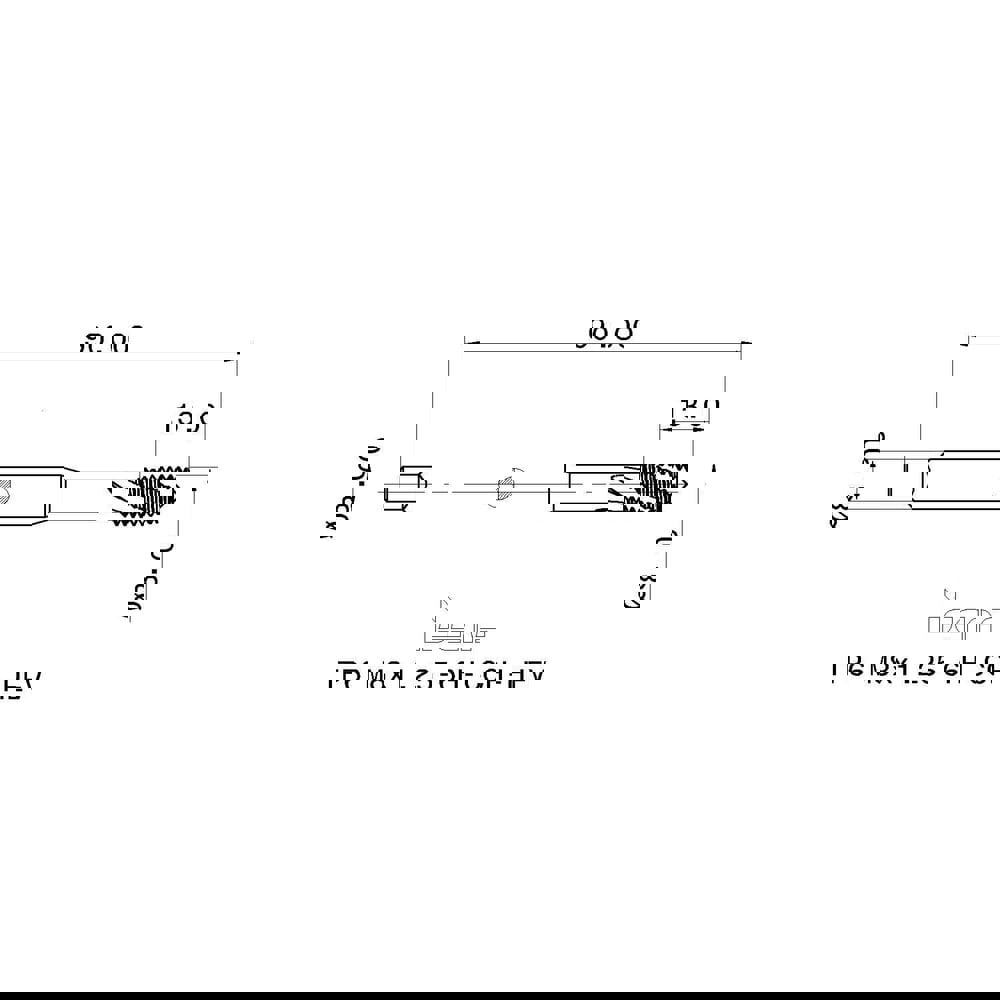 Spiral Flute Tap: M8 x 1.25, Metric Coarse, 3 Flute, 6H Class of Fit, High Speed Steel, Black Oxide Finish