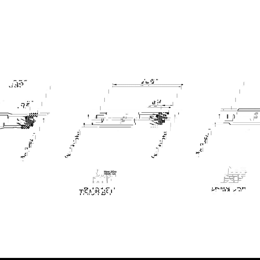 Spiral Flute Tap: M9 x 1.25, Metric Coarse, 3 Flute, 6H Class of Fit, High Speed Steel, Black Oxide Finish