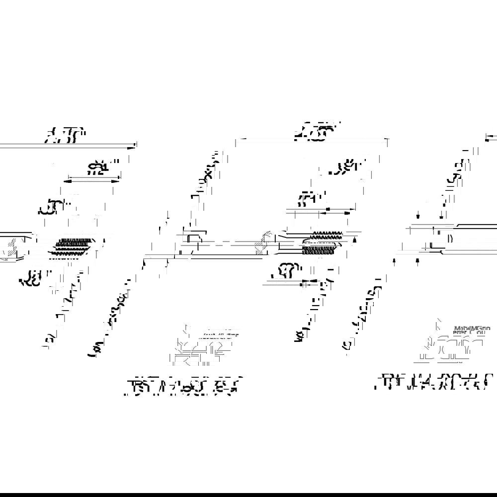 M4.5x0.75 Modified Bottoming RH 6HX High Speed Steel 3-Flute Straight Flute Machine Tap