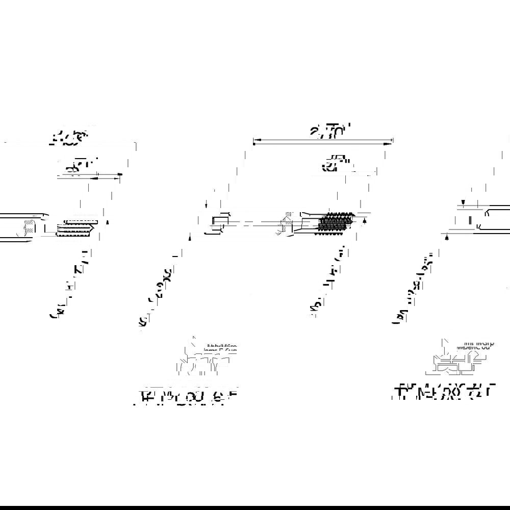 Thread Forming Tap: M4.5x0.75 Metric Coarse, 6HX Class of Fit, High Speed Steel, TiN Coated