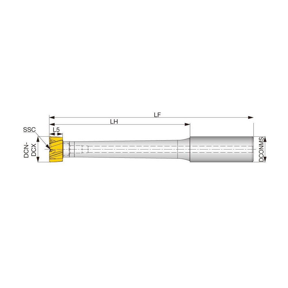 Modular Reamer Bodies; For Use With: T5 ; Clamping Method: Axial ; Cutting Direction: Neutral ; Shank Type: Modular Connection ; Shank Diameter: 0.6300 ; Shank Length: 1.5945in