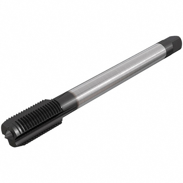 Spiral Flute Tap: M22 x 1.50, Metric Fine, 4 Flute, Modified Bottoming, 6HX Class of Fit, High Speed Steel, Nitriding Finish