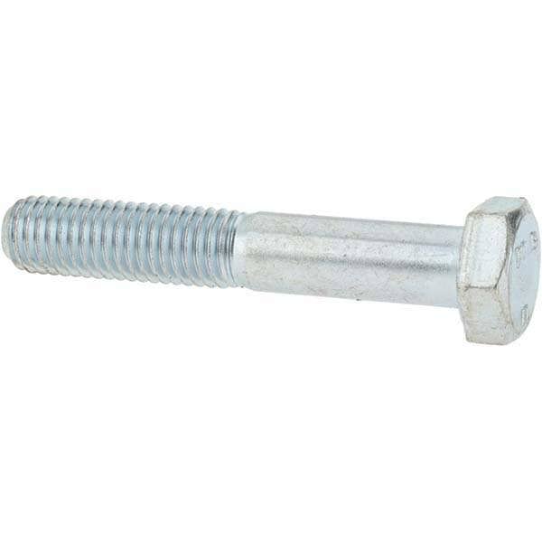 Hex Head Cap Screw: M10 x 1.50 x 60 mm, Grade 10.9 Steel, Zinc-Plated