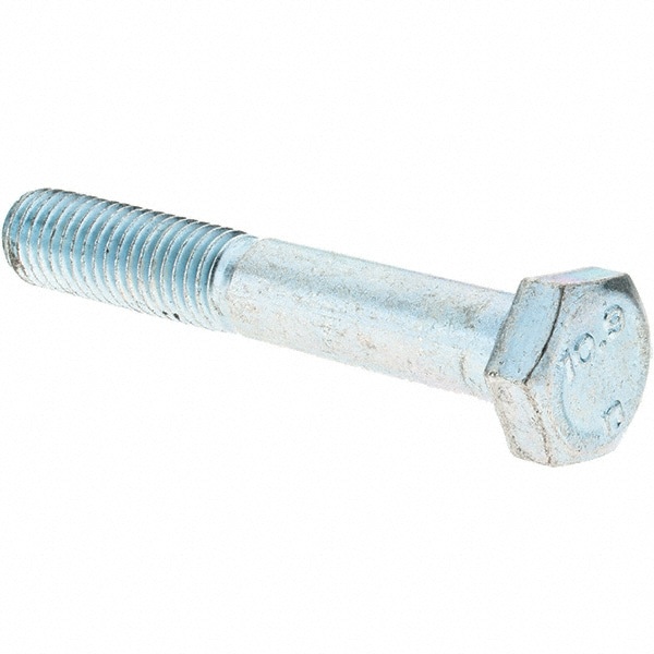 Hex Head Cap Screw: M10 x 1.50 x 65 mm, Grade 10.9 Steel, Zinc-Plated