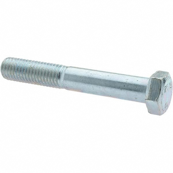 Hex Head Cap Screw: M12 x 1.75 x 80 mm, Grade 10.9 Steel, Zinc-Plated
