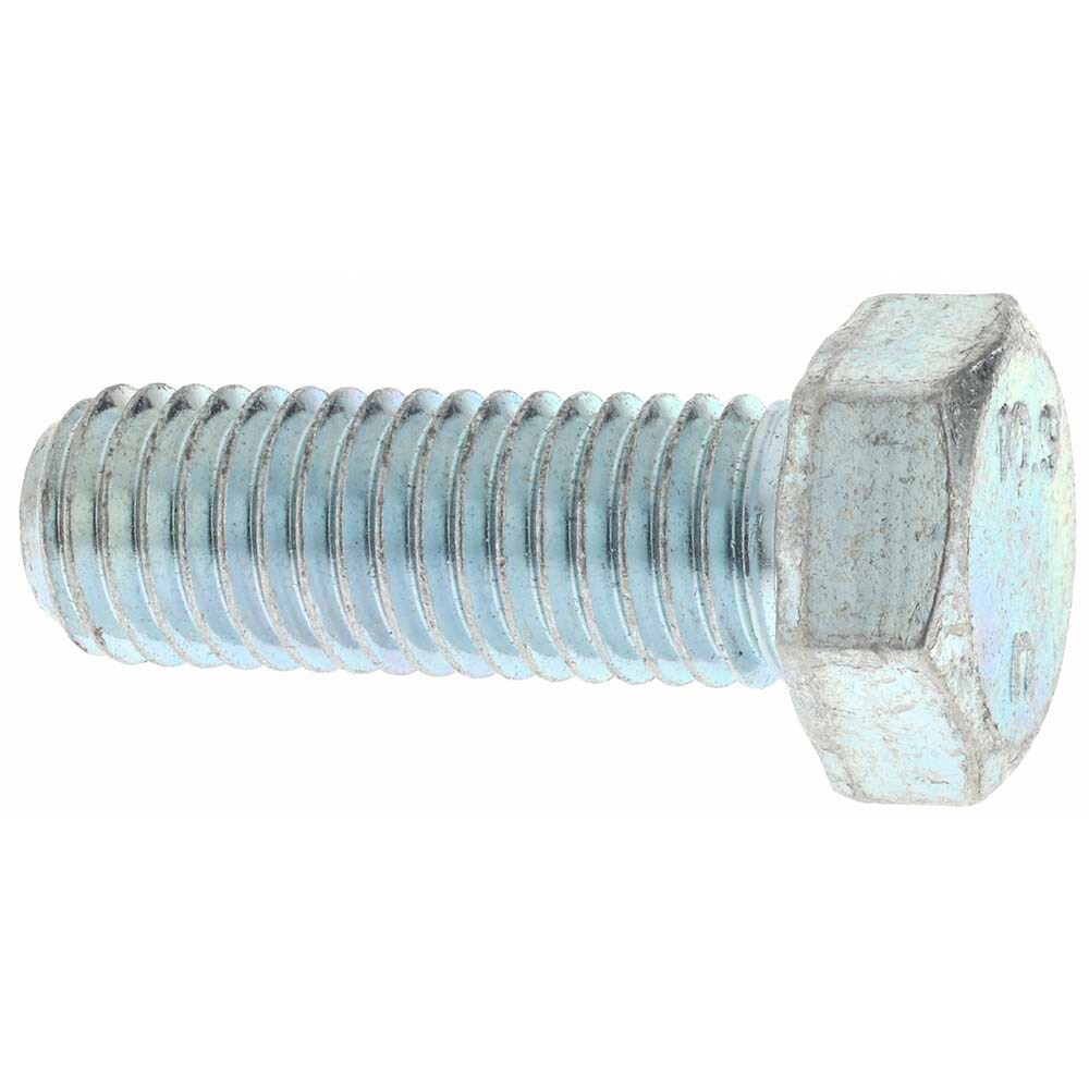 Hex Head Cap Screw: M14 x 2.00 x 40 mm, Grade 10.9 Steel, Zinc-Plated