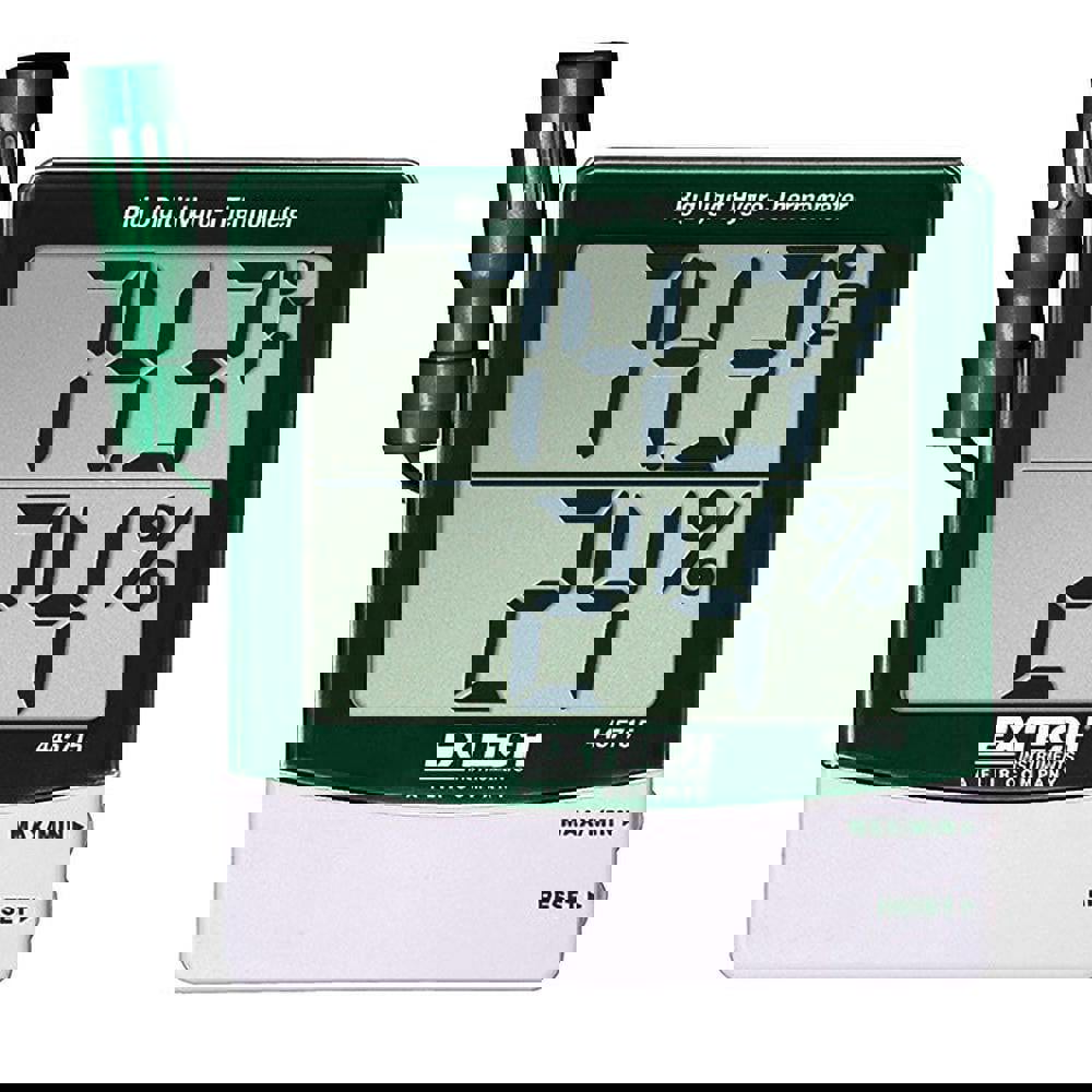 14 to 140°F, 10 to 99% Humidity Range, Thermo-Hygrometer