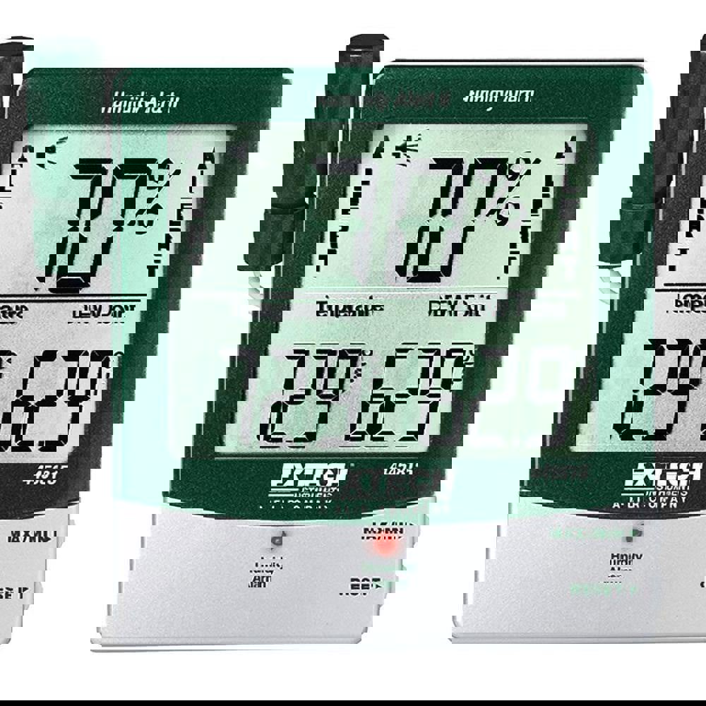 Thermometer/Hygrometers & Barometers; Minimum Relative Humidity (%): 10; Maximum Relative Humidity (%): 99.00; Minimum Temperature (C): -10; Minimum Temperature (F): 14; Maximum Temperature (C): 140.0 0C; 140.0 0F; 140.0 0; 60; Batteries Included: Yes; Ma
