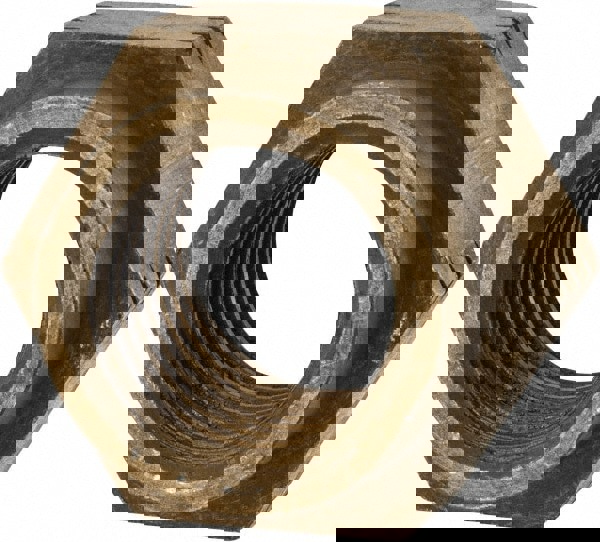 Hex Lock Nut: Distorted Thread Lock, 1-1/4-7, Grade L9 Steel, Cadmium Dichromate Finish