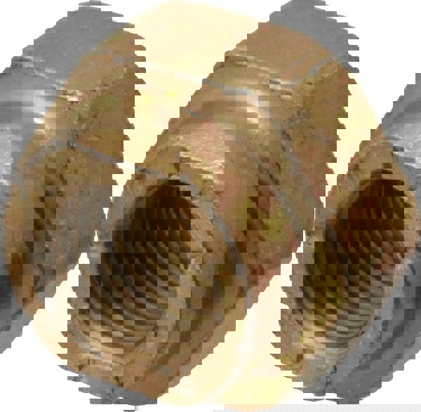 Hex Lock Nut: Distorted Thread Lock, 1/4-28, Grade L9 Steel, Cadmium Dichromate Finish