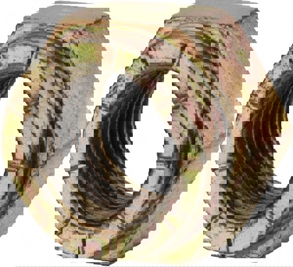 Hex Lock Nut: Distorted Thread Lock, 3/8-24, Grade L9 Steel, Cadmium Dichromate Finish