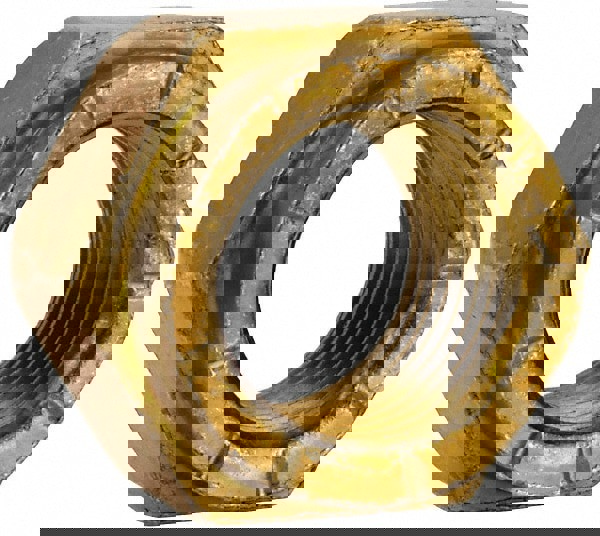 Hex Lock Nut: Distorted Thread Lock, 1/2-20, Grade L9 Steel, Cadmium Dichromate Finish