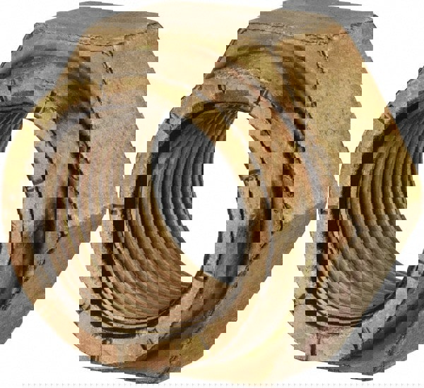 Hex Lock Nut: Distorted Thread, 3/4-16, Grade L9 Steel, Cadmium Dichromate Finish