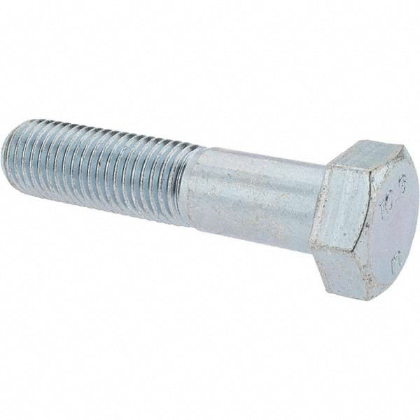 Hex Head Cap Screw: M20 x 2.50 x 90 mm, Grade 10.9 Steel, Zinc-Plated