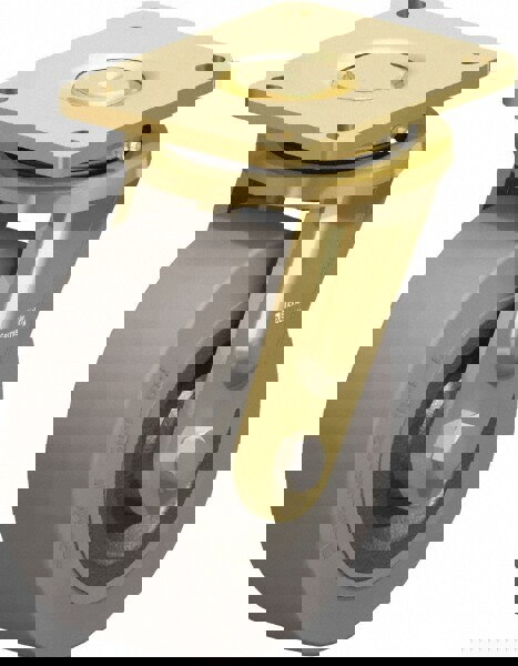 Swivel Top Plate Caster: Solid Rubber, 8