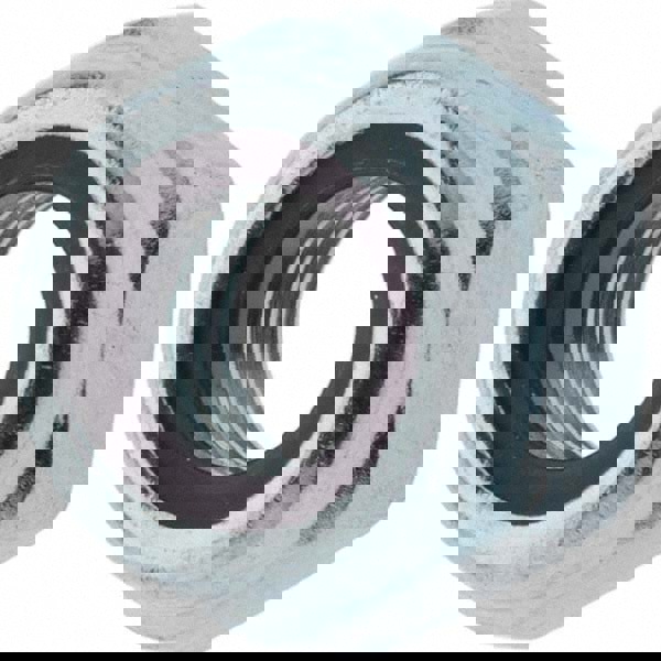 Hex Lock Nut: Insert, Nylon Insert, Grade 8 Steel, Zinc-Plated