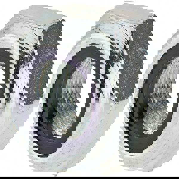 Hex Lock Nut: Insert, Nylon Insert, M12x1.75, Class 10 Steel, Zinc Finish