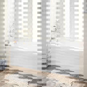 60 in. x 30 in. Soaker Alcove Bathtub with Left Drain in White