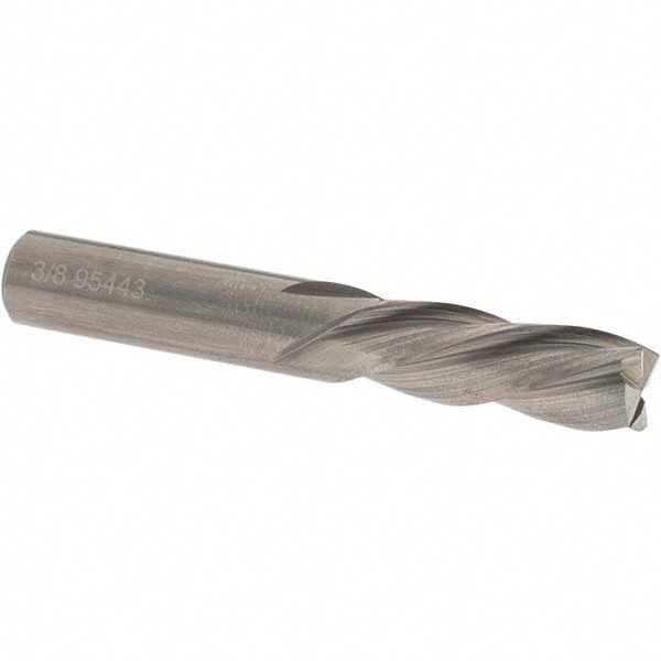 Square End Mill: 3/8'' Dia, 7/8'' LOC, 3/8'' Shank Dia, 2-1/2'' OAL, 4 Flutes, Solid Carbide