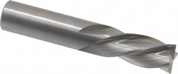Square End Mill: 5/8'' Dia, 1-1/4'' LOC, 5/8'' Shank Dia, 3-1/2'' OAL, 4 Flutes, Solid Carbide