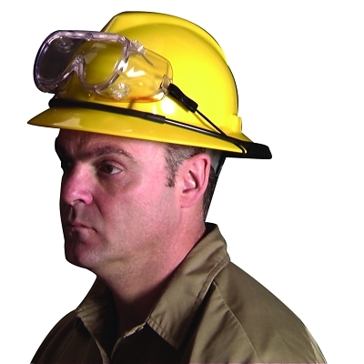 Hard Hat Goggle Retainer: Neoprene, Black, Use with Hat