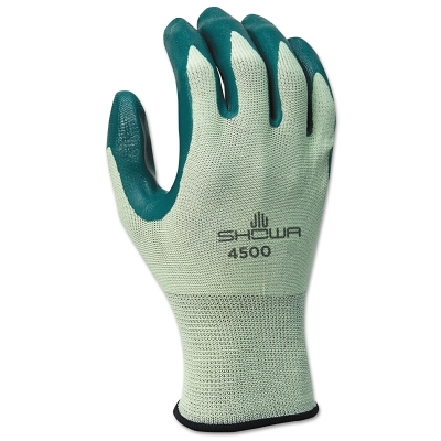 General Purpose Work Gloves: Large, Nitrile Coated, Nylon