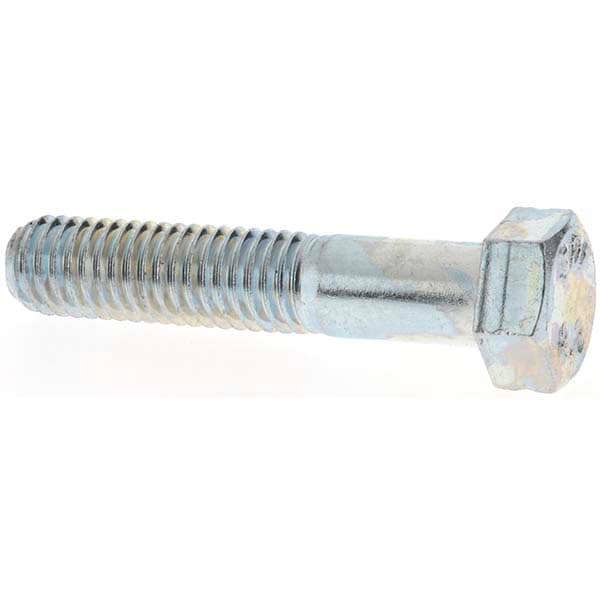 Hex Head Cap Screw: M8 x 1.25 x 40 mm, Grade 8.8 Steel, Zinc-Plated