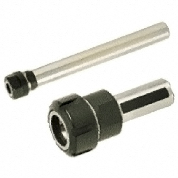 Collet Chuck: 10 to 34 mm Capacity, ER Collet, 50 mm Shank Dia, Straight Shank