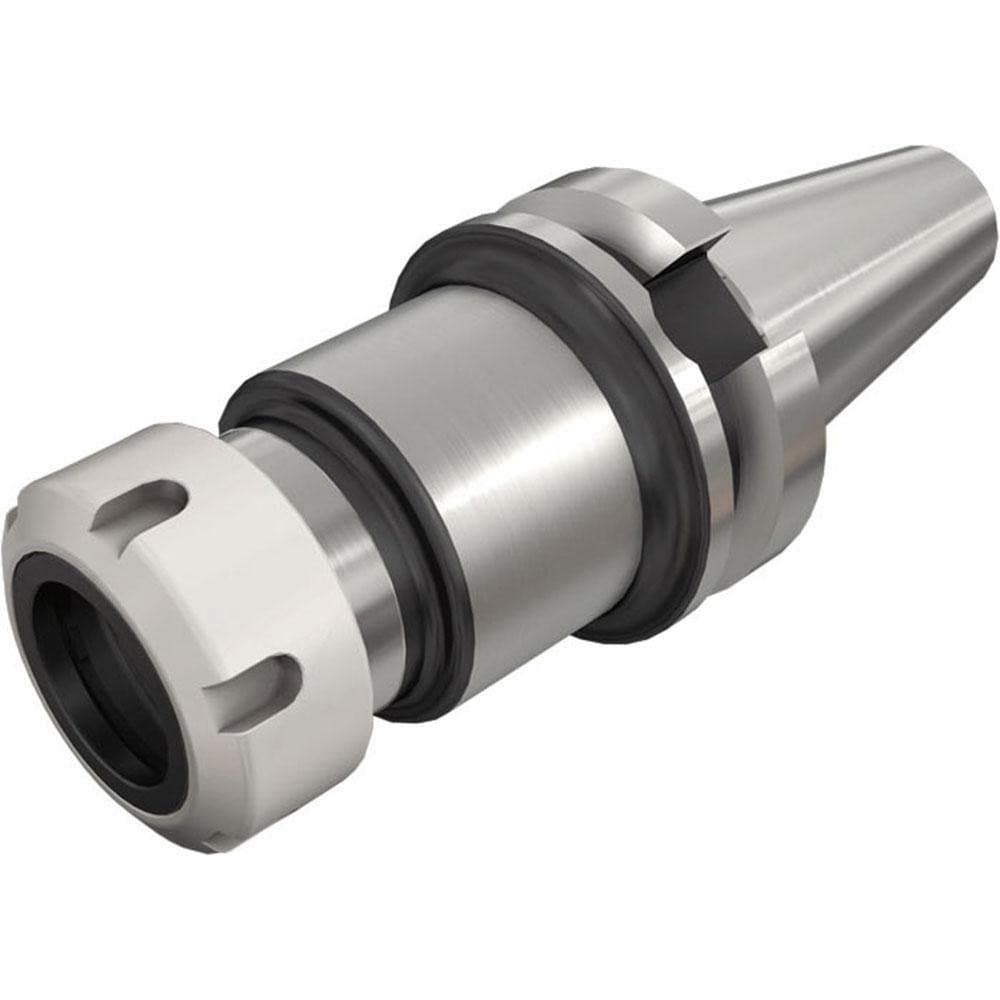 Collet Chuck: 0.5 to 10 mm Capacity, Full Grip Collet, 40 mm Shank Dia, Taper Shank