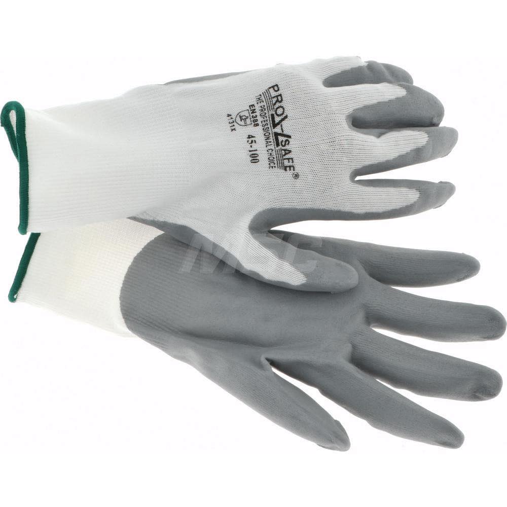 Work Gloves: PRO-SAFE Size Small, Nitrile-Coated Nylon, General Purpose