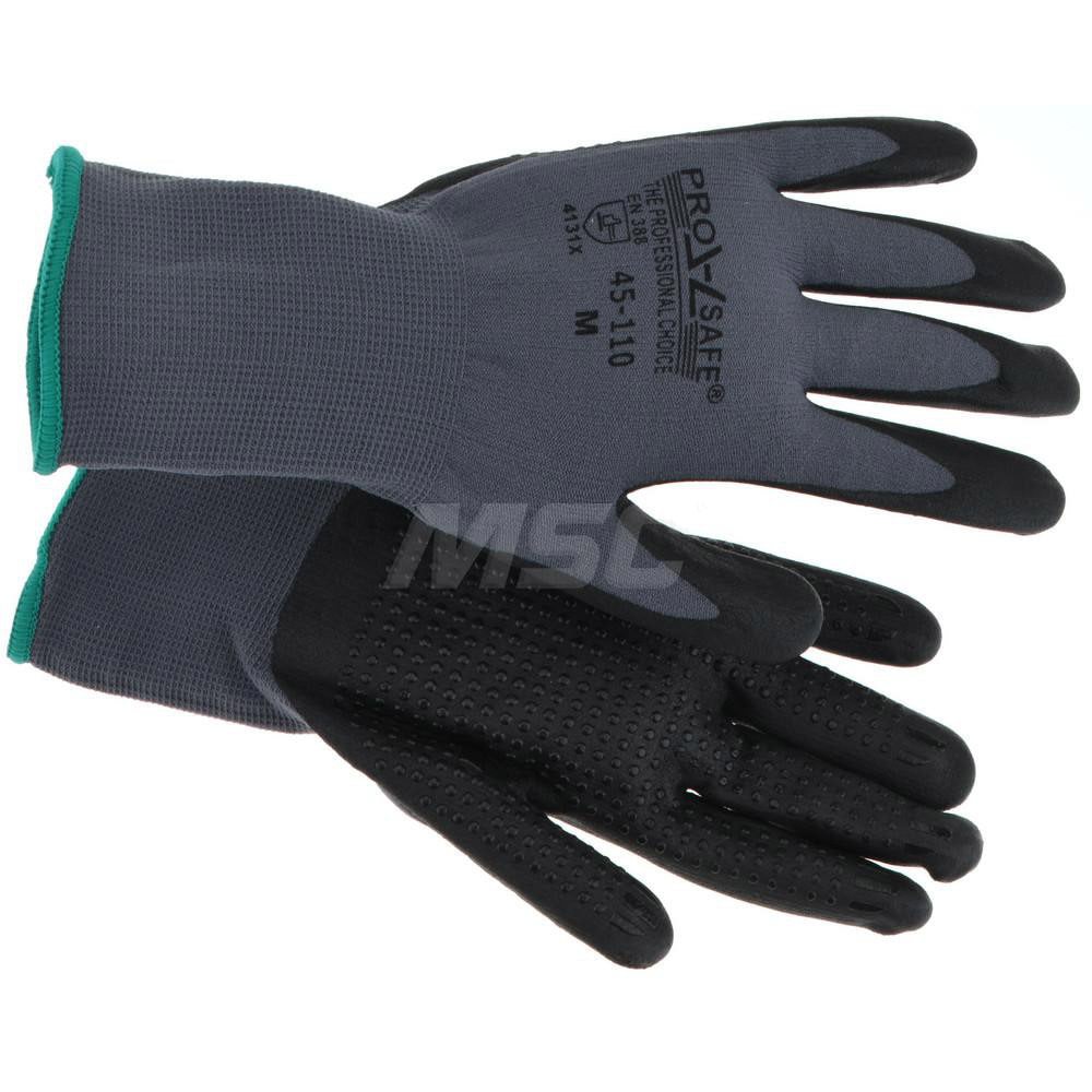 Work Gloves: PRO-SAFE Size Small, Nitrile-Coated Nylon, General Purpose