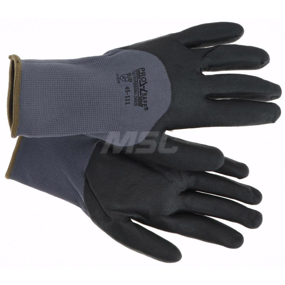 Work Gloves: PRO-SAFE Size X-Large, Nitrile-Coated Nylon, General Purpose