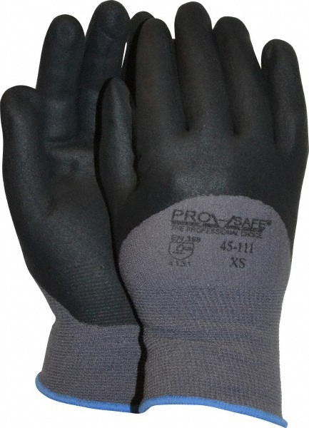 Work Gloves: PRO-SAFE Size X-Small, Nitrile-Coated Nylon, General Purpose