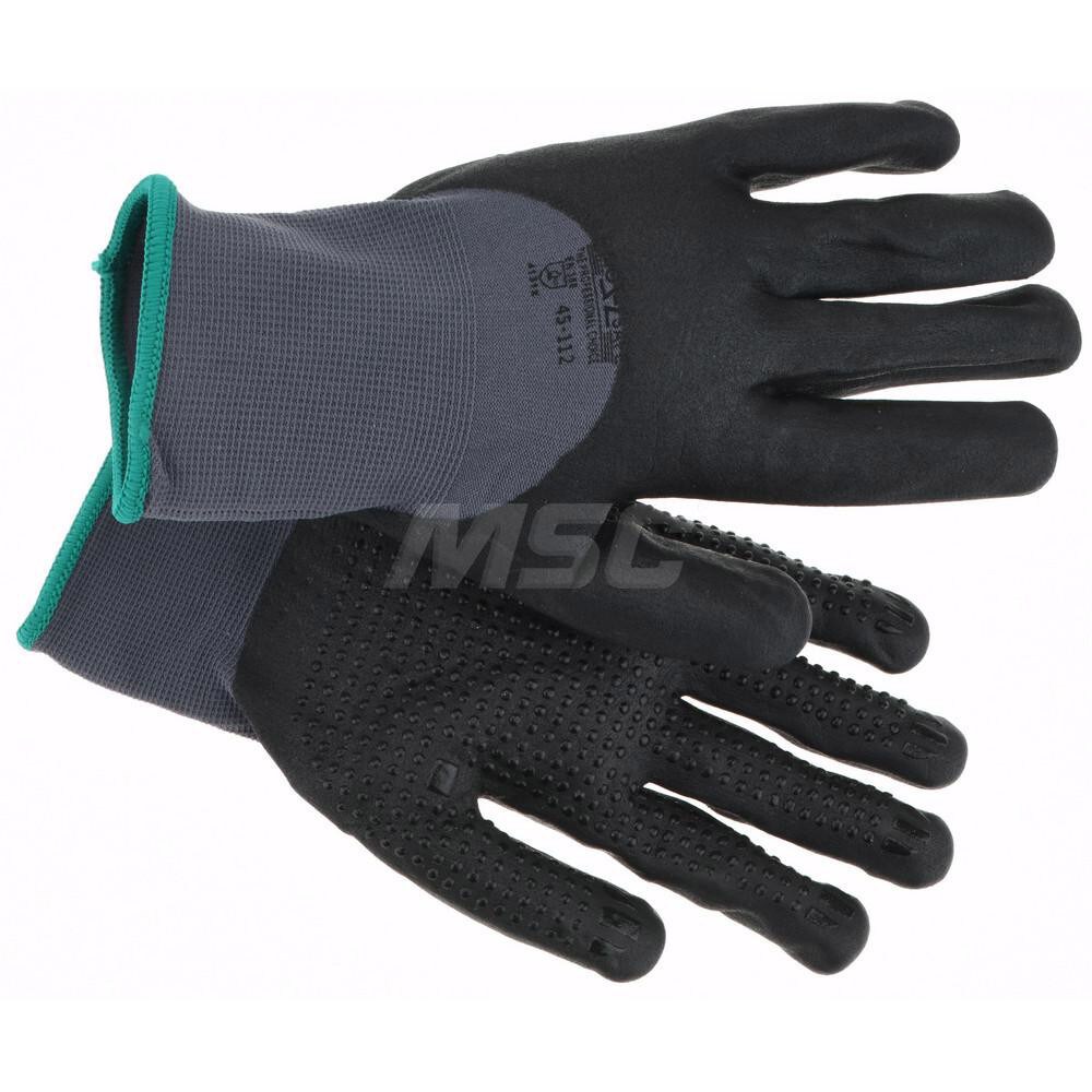 Work Gloves: PRO-SAFE Size X-Small, Nitrile-Coated Nylon, General Purpose