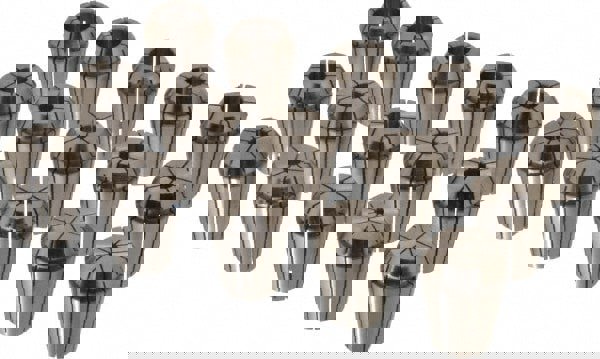 Collet Set: 15 Pc, Series ER25, 1/16 to 5/8