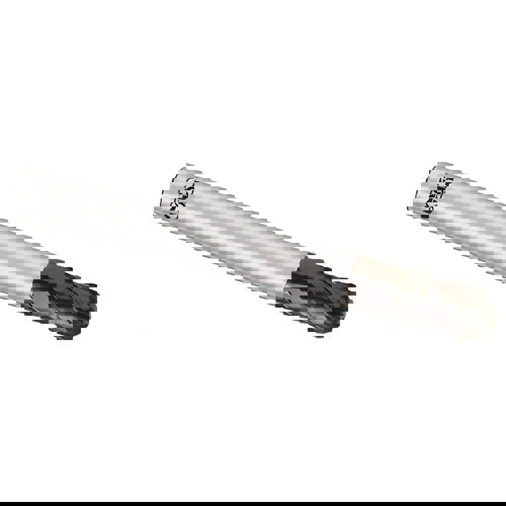 Ball End Mill: 4.00 mm Dia, 3.00 mm LOC, 2 Flute, Solid Carbide