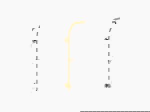 28-1/2 in. Shower Rail in Vibrant Brushed Moderne Brass