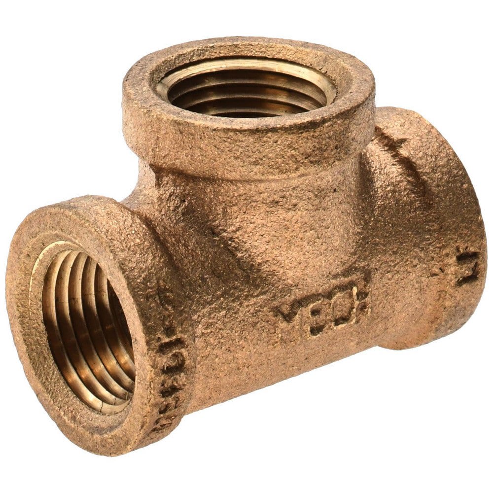 Brass Pipe Tee: 1/2