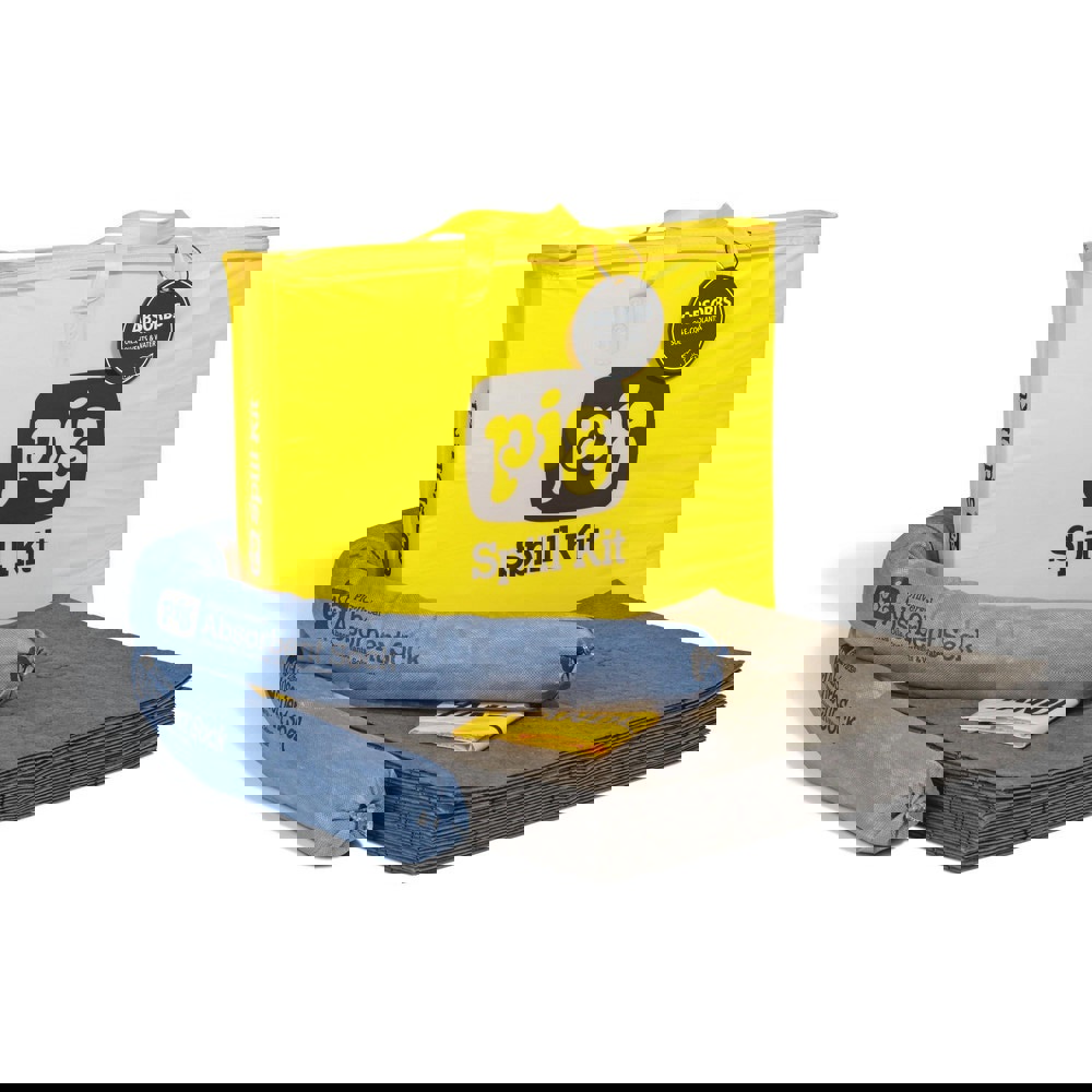 Spill Kits; Kit Type: Oil-Based Liquids; Water-Based Liquids ; Application: Universal ; Container Type: Bag ; Container Size (Lb.): 6 ; Color: Yellow ; Container Material: Polypropylene