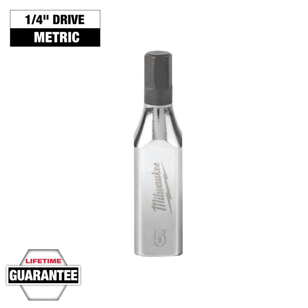 Hand Hex & Torx Bit Sockets; Socket Type: Hex Bit ; Hex Size (mm): 5.000 ; Insulated: No ; Tether Style: Not Tether Capable ; Material: S2 Steel ; Overall Length (Decimal Inch): 0.3333