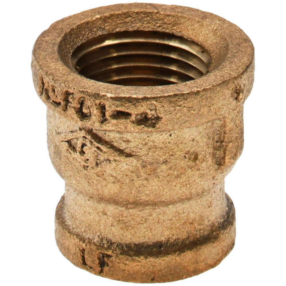 Brass Pipe Reducing Coupling: 1/2 x 3/8