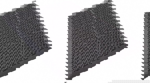 Anti-Fatigue Mat: 3' Long, 2' Wide, 1/2 Thick, Natural Rubber, Beveled Edges, Medium-Duty