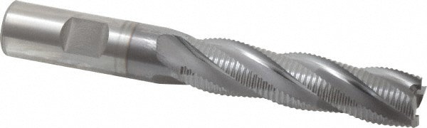 Square End Mill: 5/8'' Dia, 2-1/2'' LOC, 5/8'' Shank Dia, 4-5/8'' OAL, 4 Flutes, Cobalt