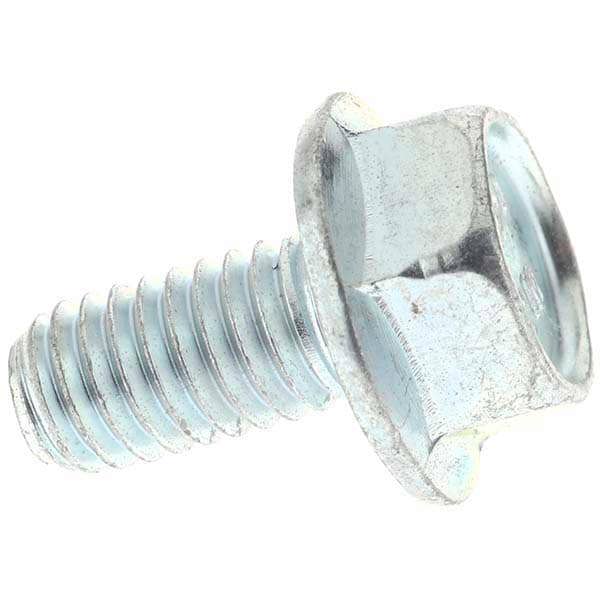 Smooth Flange Bolt: M6 x 1 Metric, 12 mm Length Under Head, Fully Threaded