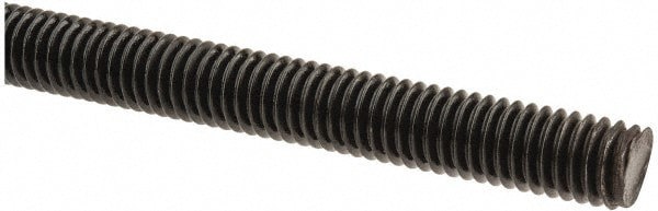 Threaded Rod: 3/8-16, 6' Long, Medium Carbon Steel