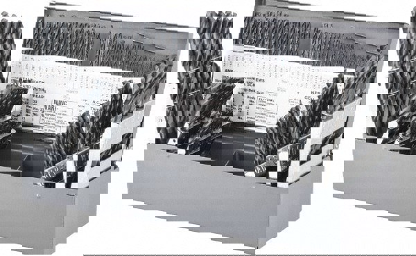 Drill Bit Set: Jobber Length Drill Bits, 115 Pc, 0.04