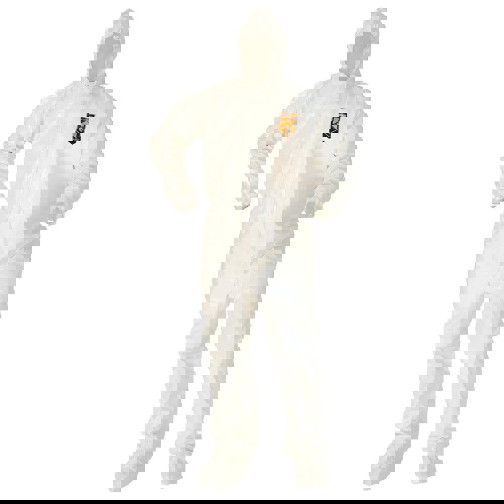 Disposable & Chemical Resistant Coveralls; Garment Style: Hooded Coveralls ; Size: X-Large ; Material: Film Laminate ; Closure Type: Zipper ; Cuff Style: Elastic ; Ankle Style: Elastic