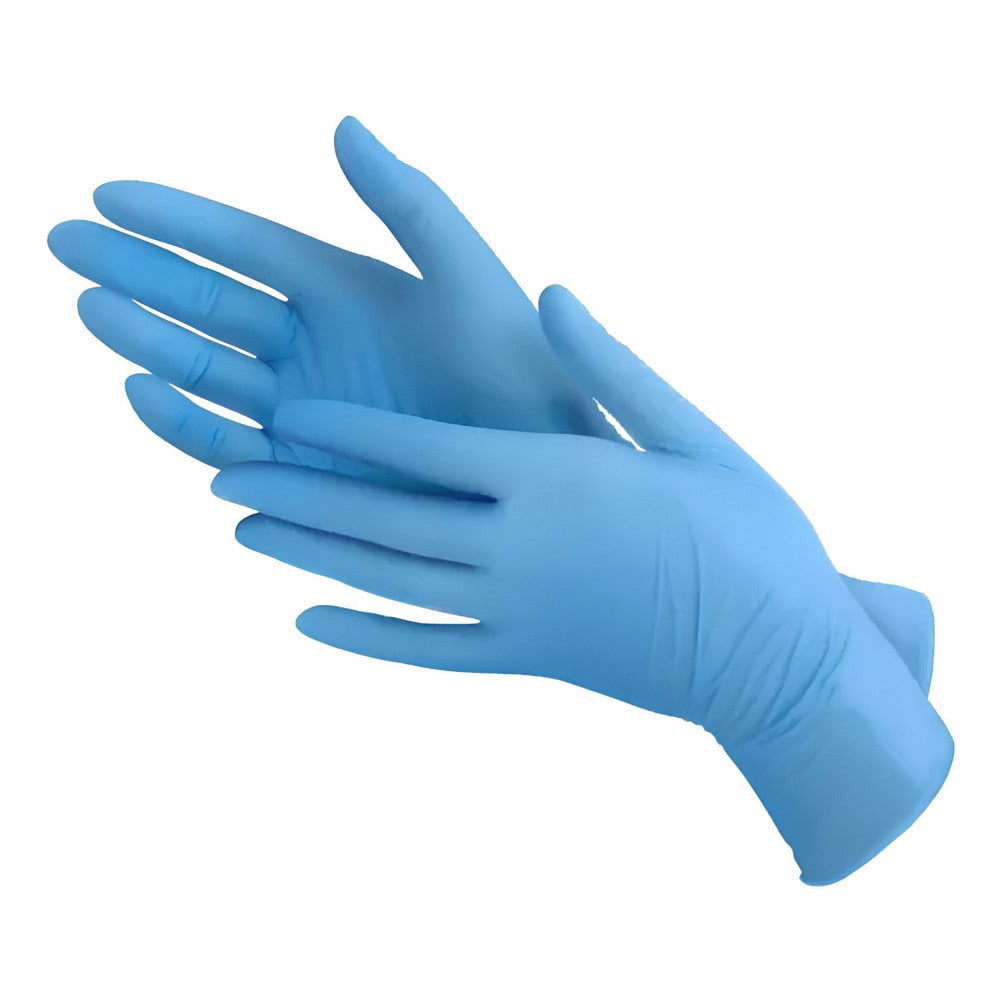 Disposable Gloves: 4 mil Thick, Nitrile, Industrial Grade