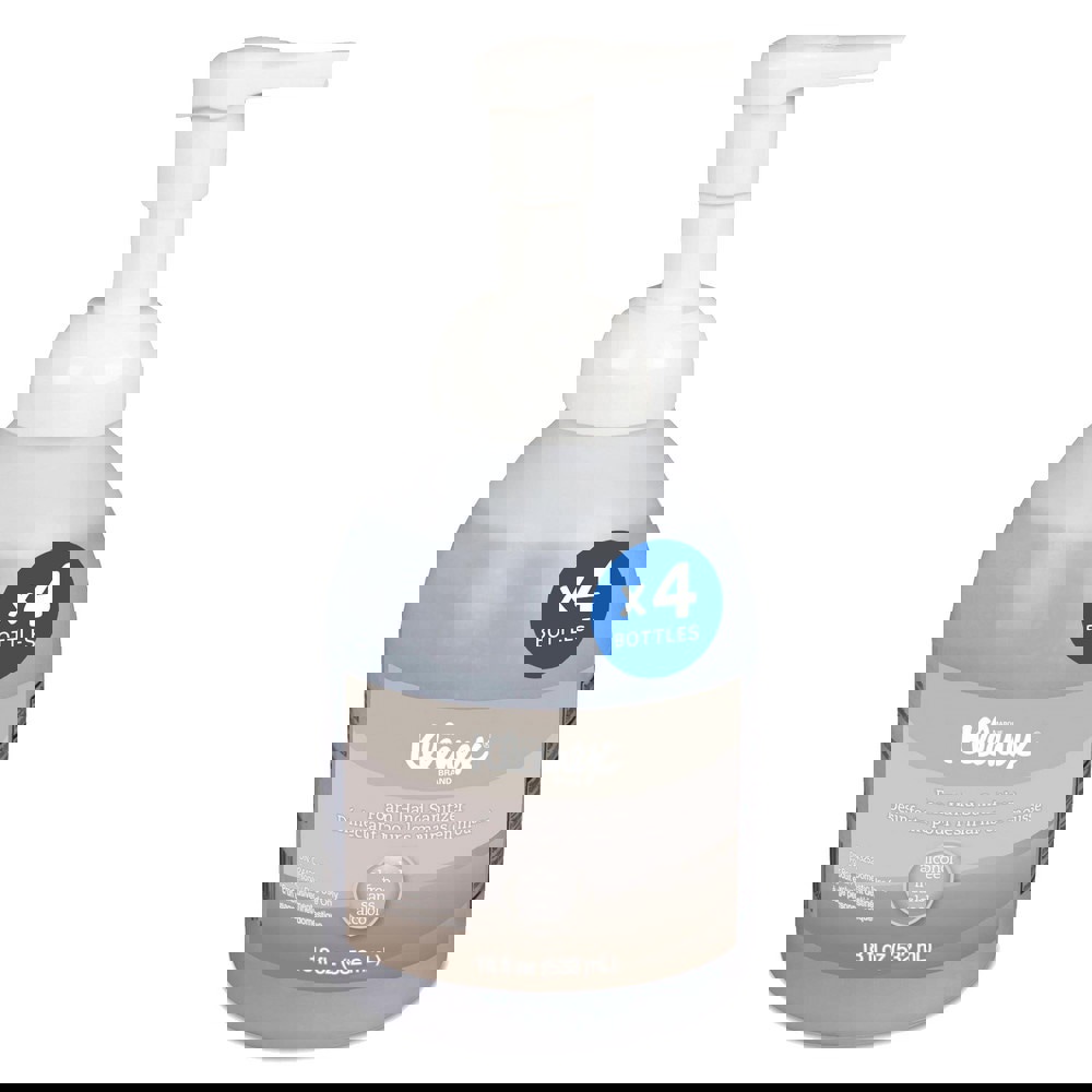 Foam Hand Sanitizer, 18 oz. Pump Bottles, Clear, Unscented