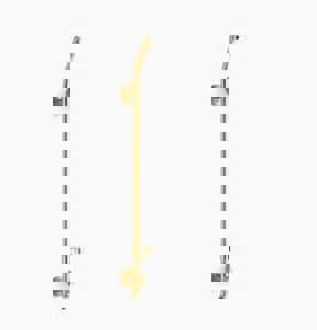 28-1/2 in. Shower Rail in Vibrant Brushed Moderne Brass